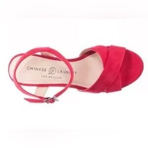 NWOT Chinese Laundry Red Heels with Ankle Strap